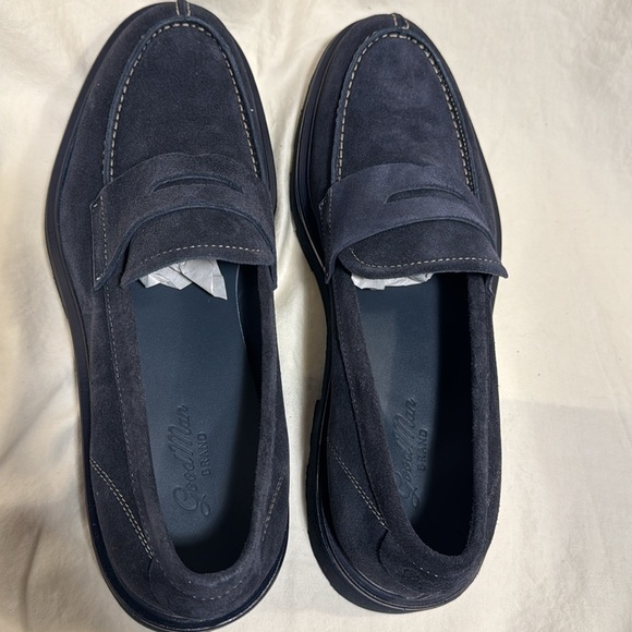 NEW Good Man Brand Lexington Loafer Size 10 Navy Leather - Picture 7 of 10
